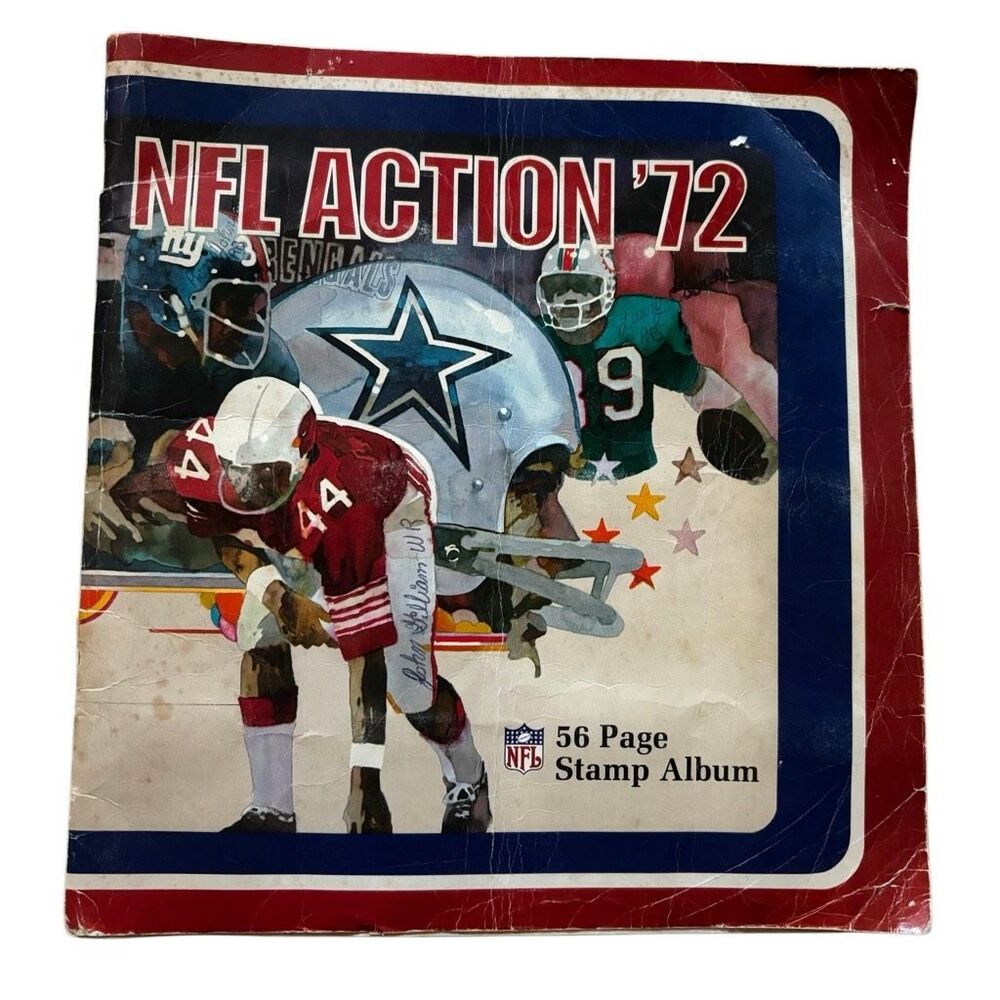 Vintage 1972 NFL Action Sunoco DX Stamp Album Book Booklet Super Bowl VI